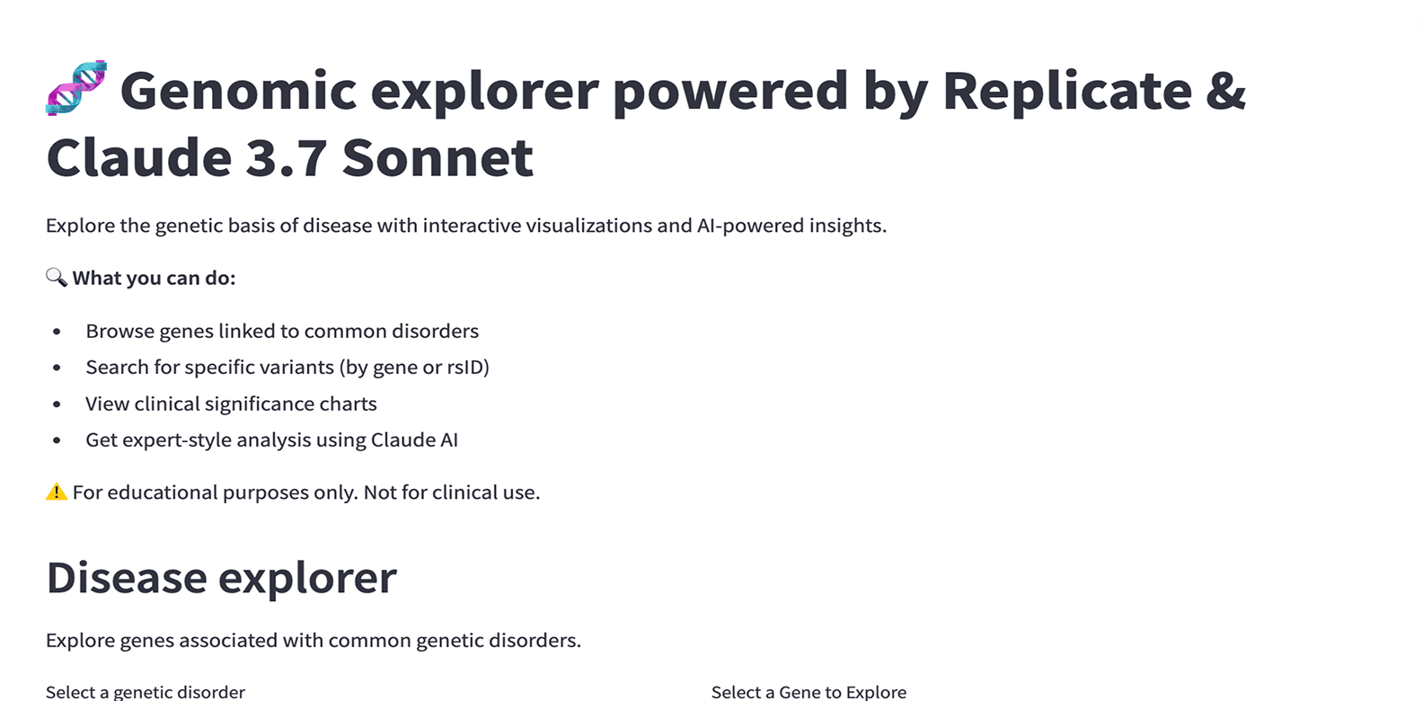 Genomic explorer chart