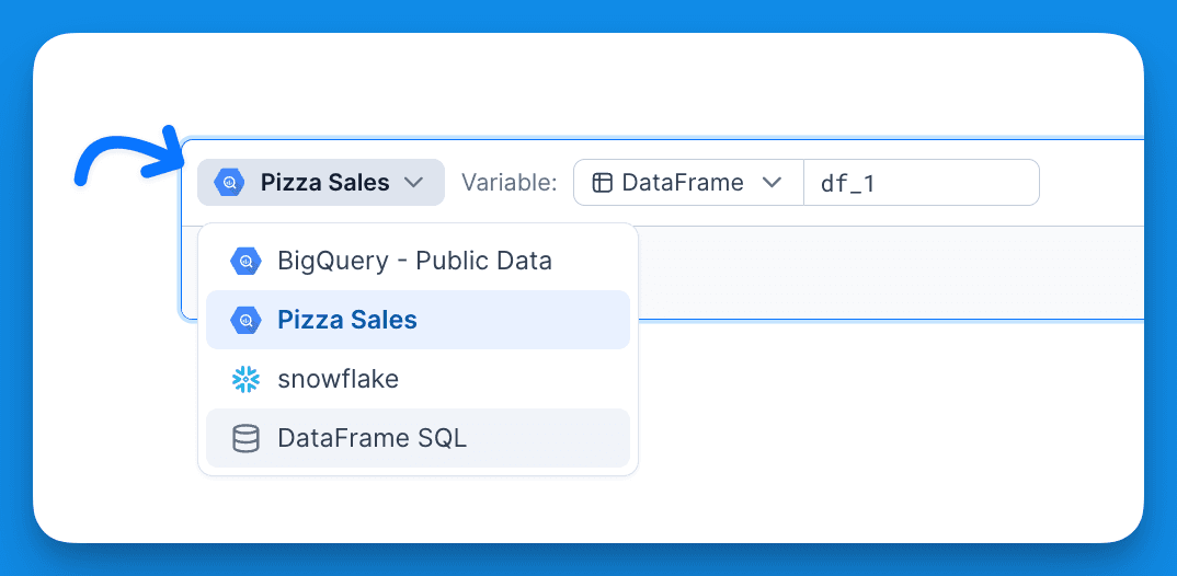 SQL selecting a data source