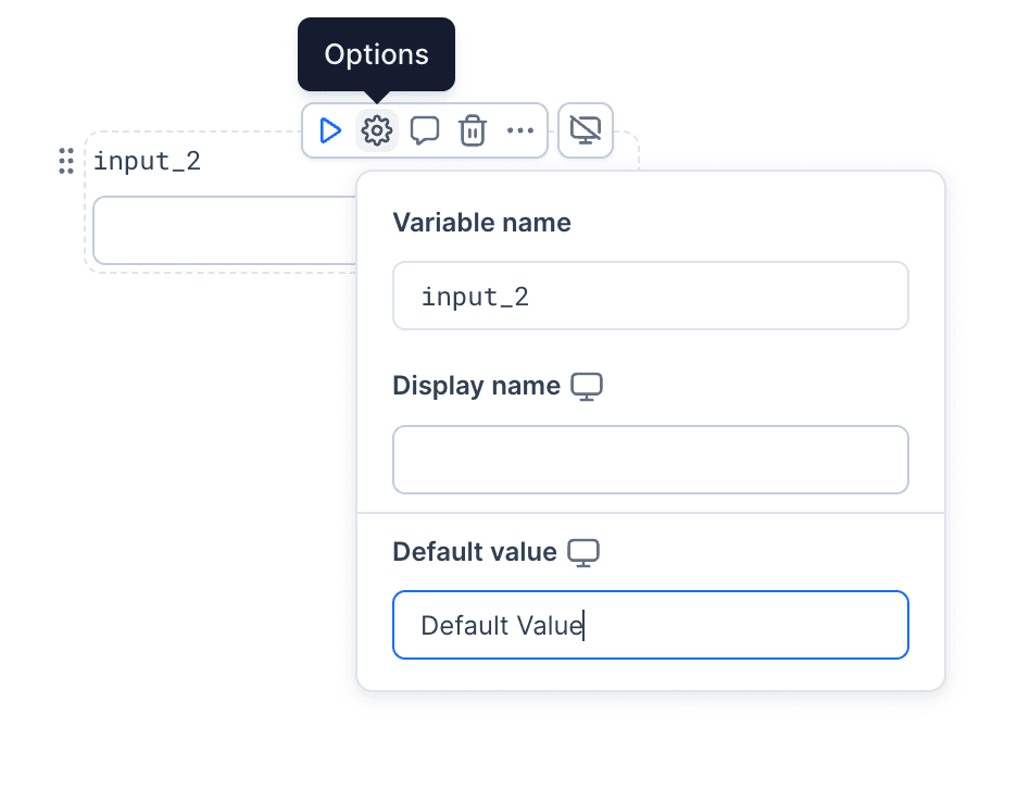 Text Input Default Value