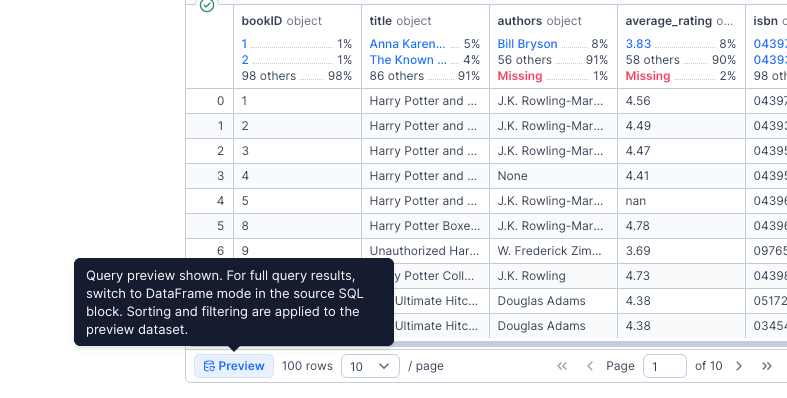 Query preview