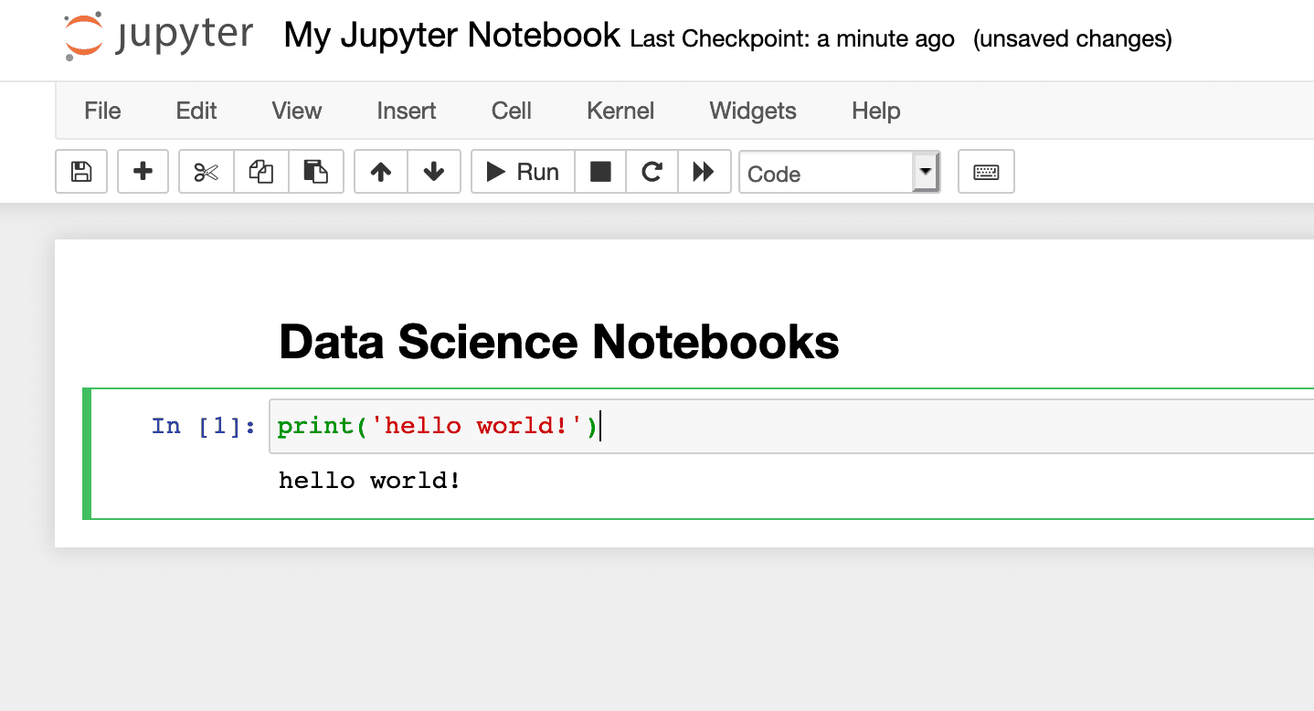 A screenshot of Jupyter