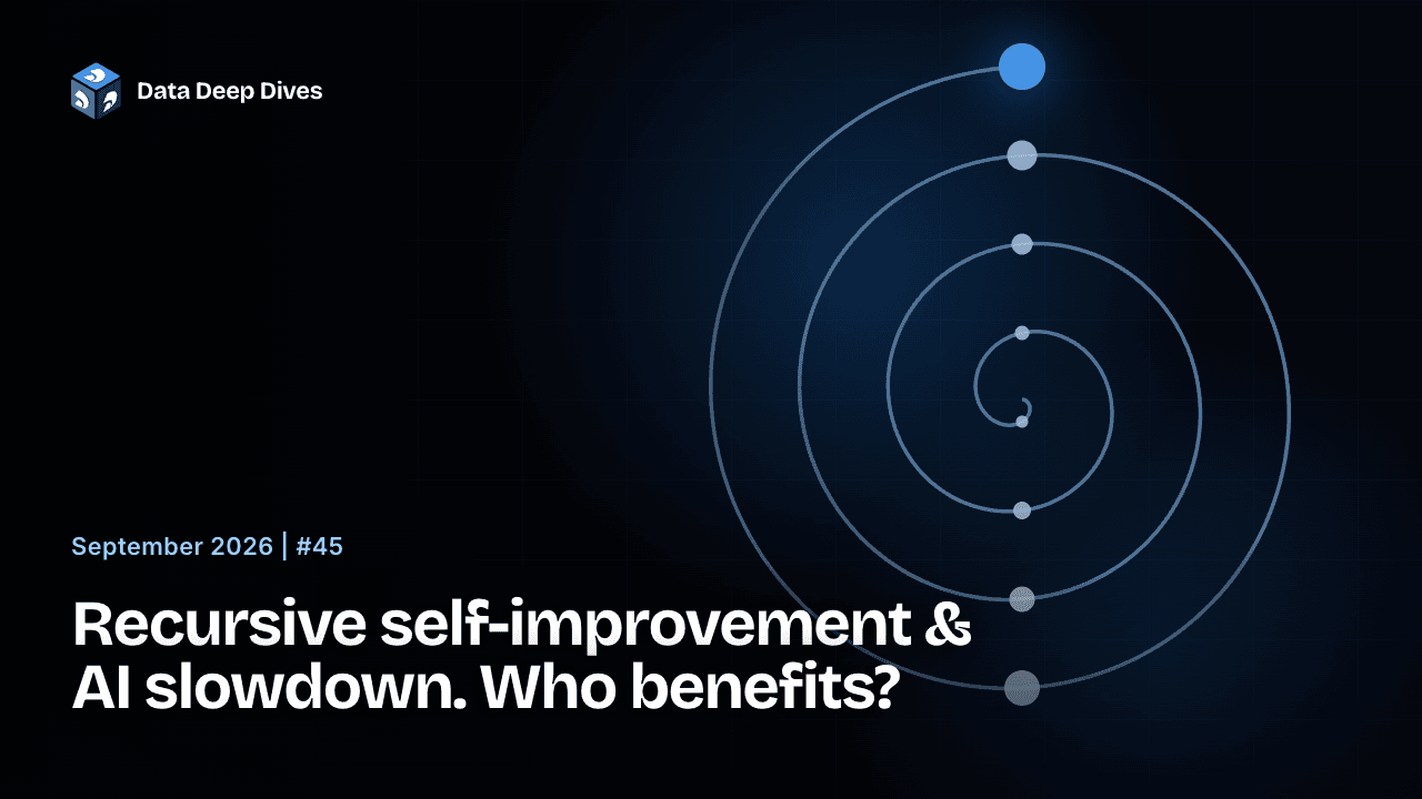 Recursive self-improvement and AI slowdown. Who benefits?