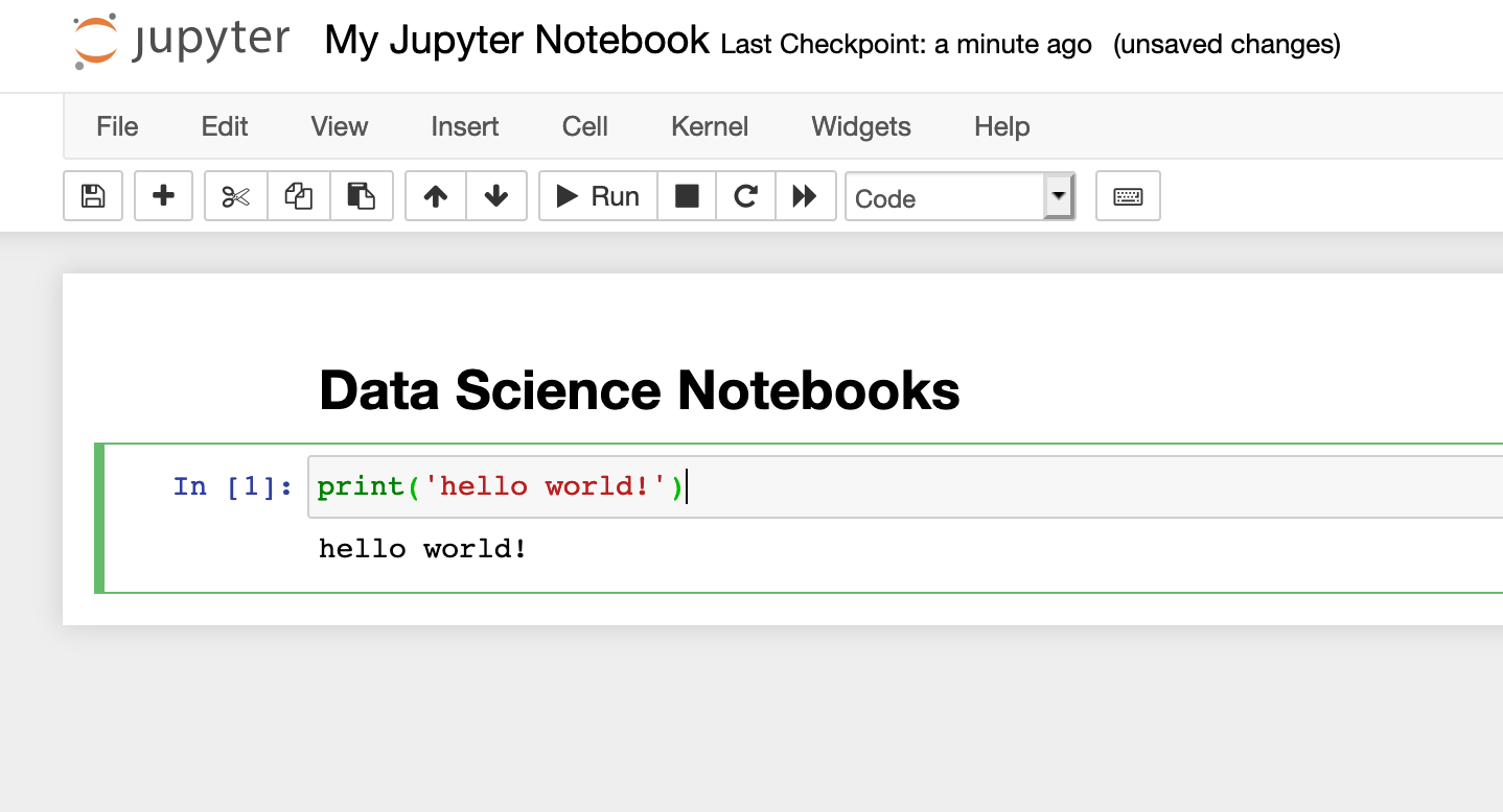 A screenshot of Jupyter